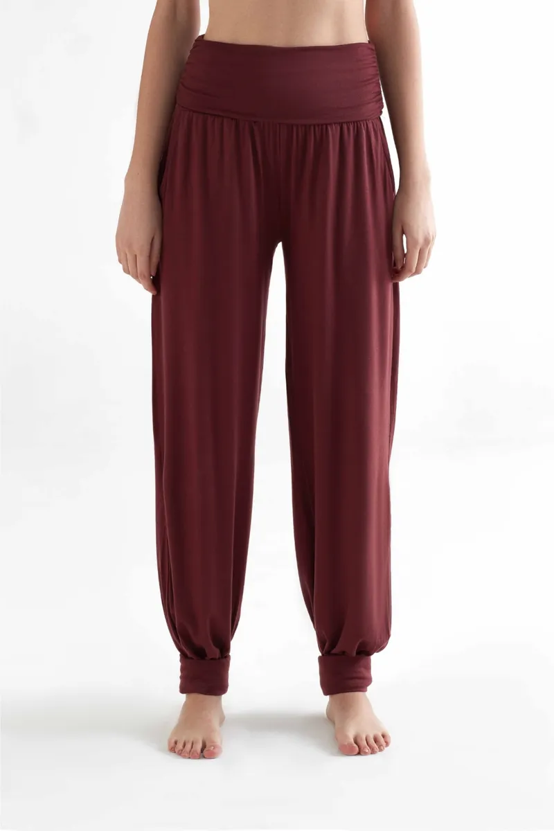 True North True North Damen vegan Yogahose Burgunderrot, Dunkelrot, – Produktbild 2 von 2
