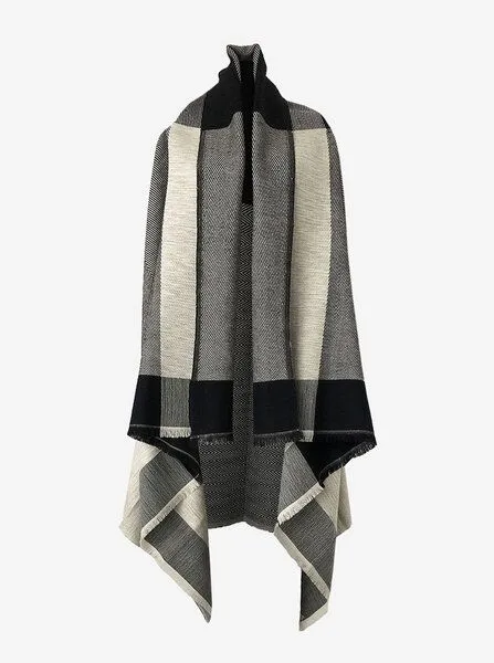 Fifth Origins Fifth Origins Damen Cape aus Bio-Wolle Infinity, Black & white, – Produktbild 2 von 4