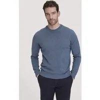 hessnatur hessnatur Strick Pullover Regular aus reiner Bio-Baumwolle, Helles jeansblau, – Produktbild 2 von 5