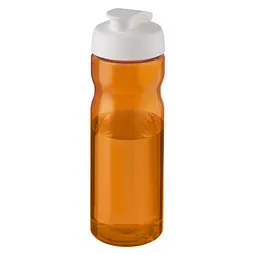Unbranded H2O Active® Eco Base 650 ml Sportflasche mit Klappdeckel, orange/ weiß, Weiß / orange, – Produktbild 1 von 1