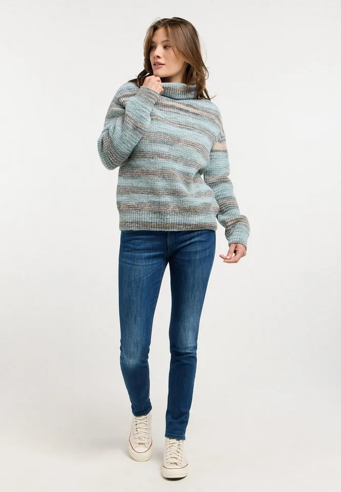 ragwear ragwear Rollkragenpullover SAFINA pflegeleichter Materialmix, hoher Rollkragen, Grün, – Produktbild 5 von 5