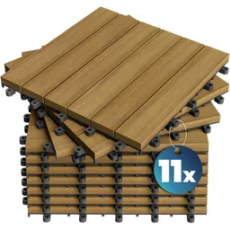 Casaria® Holzfliese Eukalyptus 11er-Set 30x30cm – Produktbild 1 von 1