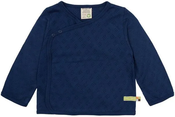 loud + proud loud + proud Babys & Kinder Wickeljacke Jacquard Strick, GOTS-zertifiziert, Ultramarine(blau), – Produktbild 2 von 2