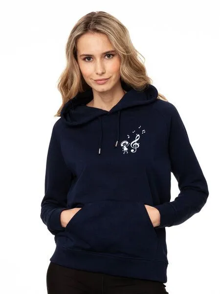 FellHerz FellHerz Damen Hoodie Music Lover navy – Produktbild 2 von 5