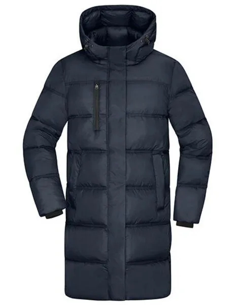 Daiber Daiber Damen Puffermantel Wintermantel Winterjacke Steppjacke Kurzmantel mit Kapuze knielang, Navy, – Produktbild 2 von 2