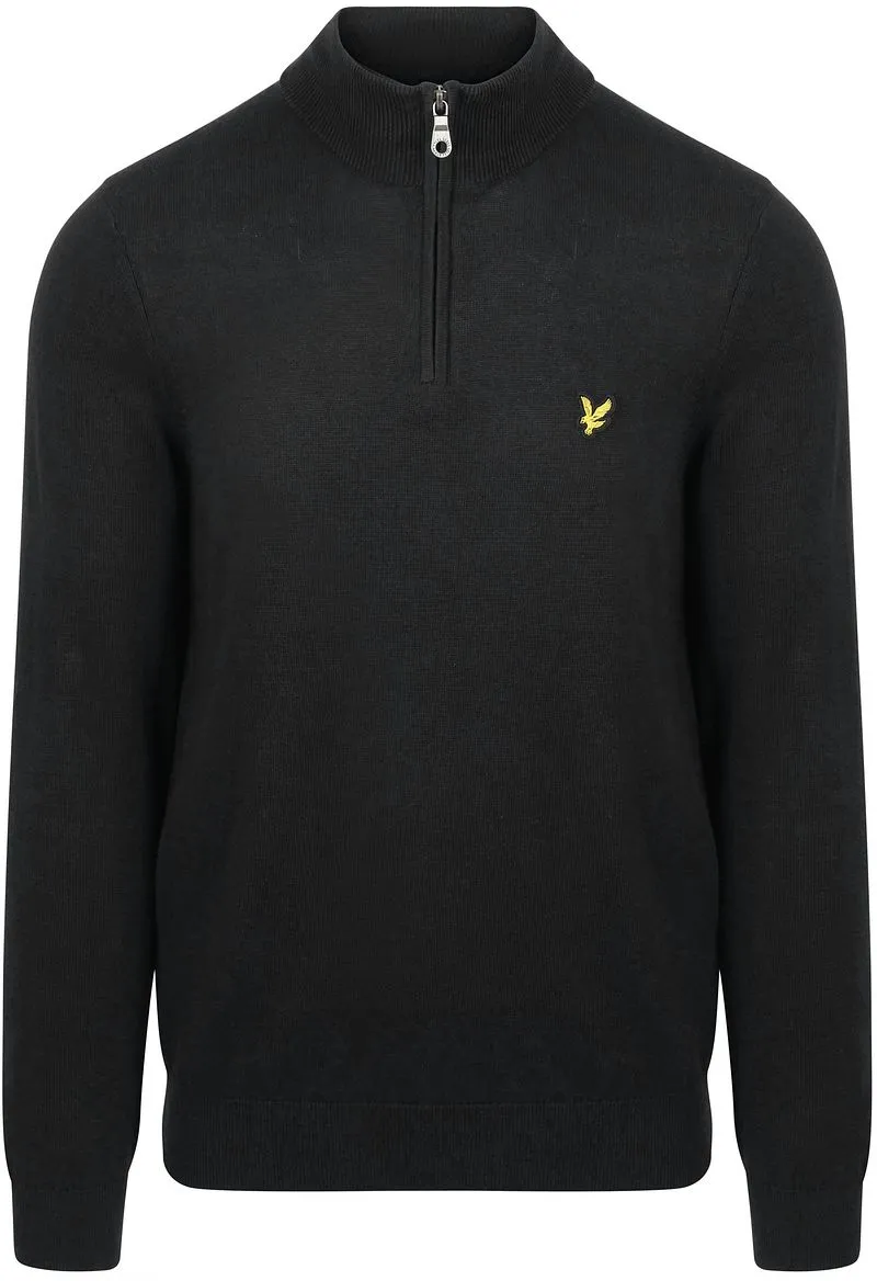 Lyle and Scott Lyle & Scott Half Zip Pull Merino Schwarz - Größe XXL, Schwarz, – Produktbild 2 von 3