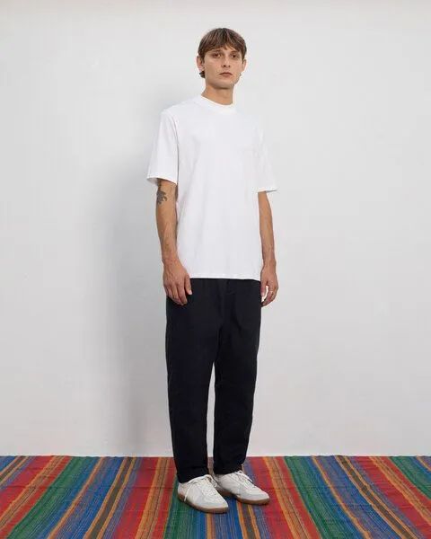 Rotholz Rotholz Basic T-Shirt mit breitem Kragen Bio Baumwolle, Weiss, – Produktbild 3 von 7
