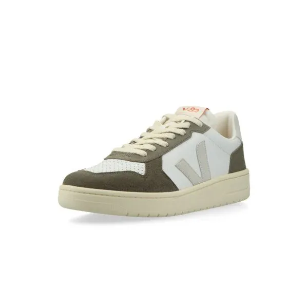 Veja Veja Sneaker Unisex - V-82 Grained Leather, Extra/white/natural/kaki(natur), – Produktbild 2 von 4