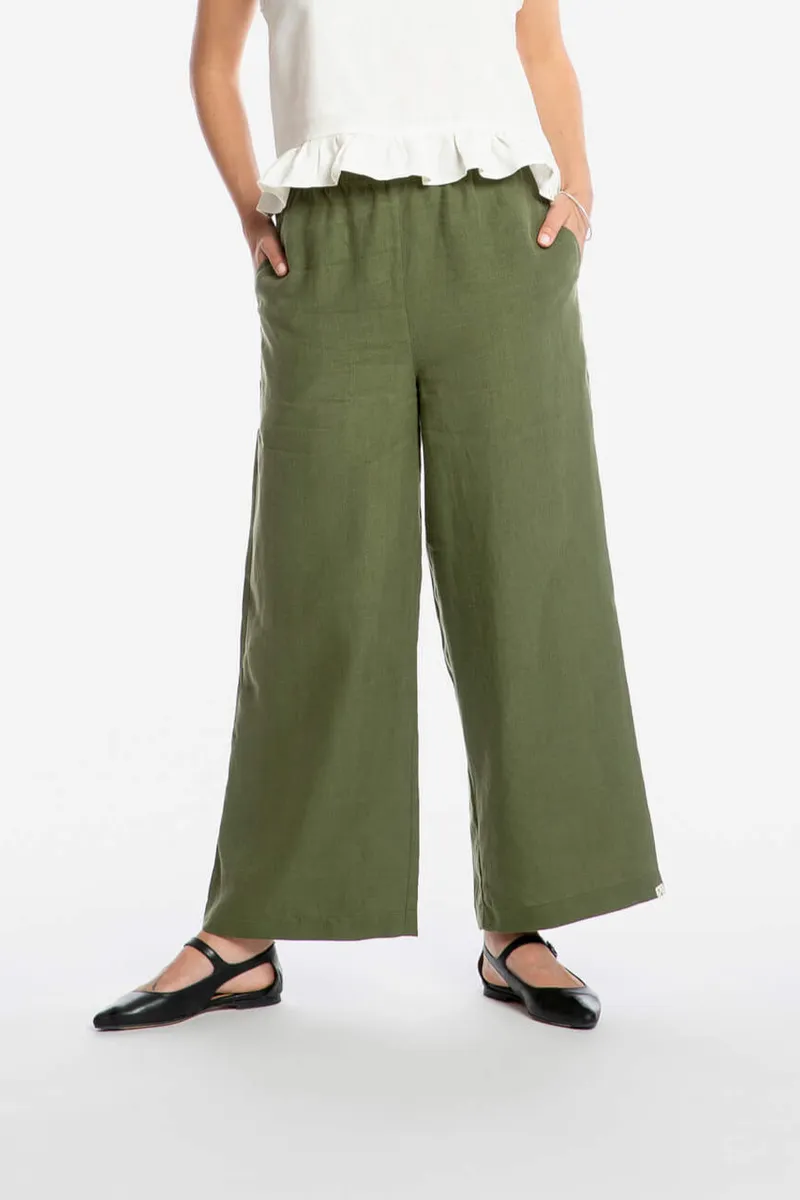 MATONA MATONA Damen vegan Culottes Olive, Olivgrün, – Produktbild 2 von 2