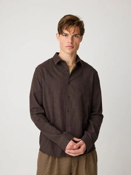 KnowledgeCotton Apparel KnowledgeCotton Apparel Flanellhemd DUNE aus Bio-Baumwolle, Beige-light-feather-gray, – Produktbild 2 von 4