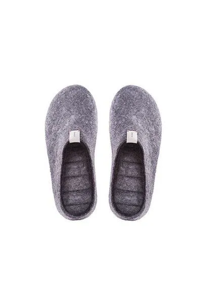 BAABUK BAABUK Wollwalk Hausschuhe Modell: Mel, Dark grey (schwarz), – Produktbild 7 von 8