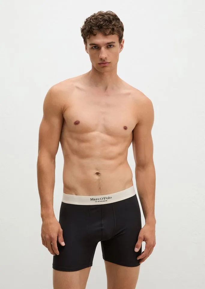 Marc O'Polo Marc O'Polo Shorts (3er Pack) für Homewear, mit bequemem Schnitt, im lässigen Stil, Schwarz, – Produktbild 2 von 4