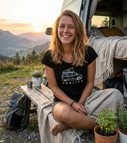 Gary Mash GARY MASH Shirt Asheville Vanlife aus Biobaumwolle, Grau, – Produktbild 2 von 3