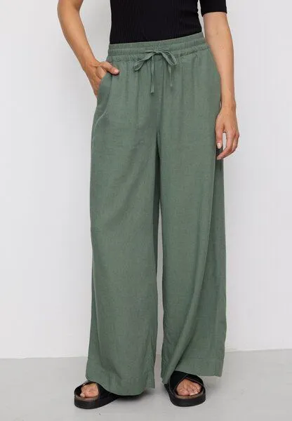 recolution Damen Hose aus Leinen und LENZING ECOVERO Viskose Mix - ALISMA - recolution, Khaki (grün), – Produktbild 2 von 4