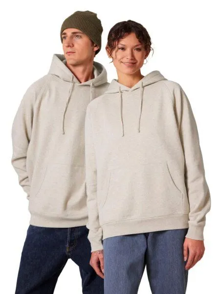 YTWOO YTWOO Klassischer Unisex Raglan Hoodie mit Relaxed Fit aus 100% Biobaumwolle, Schwarz, – Produktbild 2 von 3