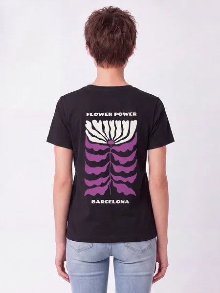 watapparel watapparel T-Shirt Frauen Barcelona Flora, Black, – Produktbild 2 von 2