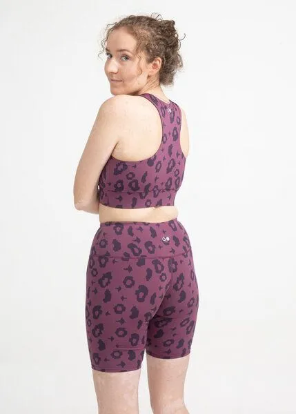 boochen boochen Sport BH Ubud mit Leopard Print, Lila leopard, – Produktbild 3 von 4