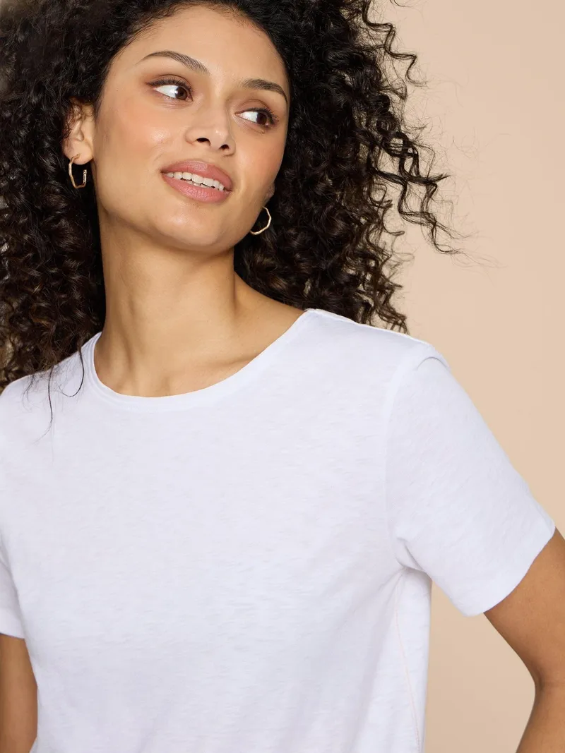 White Stuff Abbie T-Shirt - 50, Reines weiß, – Produktbild 3 von 4