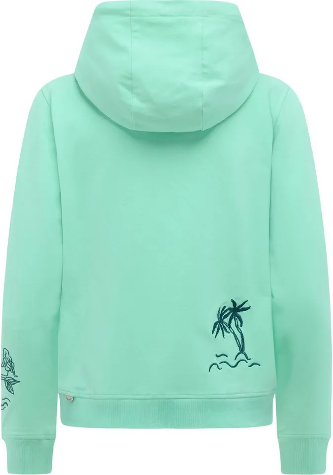 ragwear ragwear Sweatjacke Parya Embro Damen Zipper mit Stickereien, Grün, – Produktbild 4 von 4