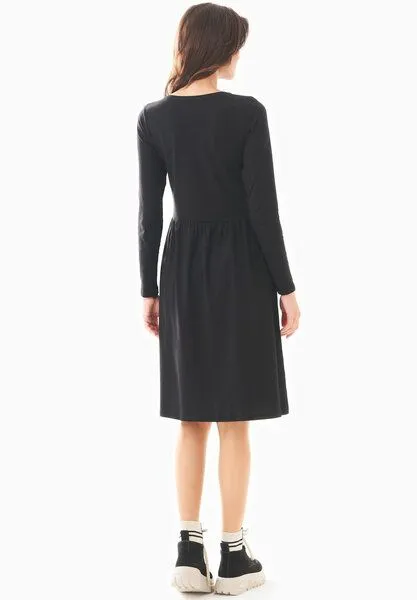 ORGANICATION ORGANICATION Langarm-Jerseykleid aus Bio-Baumwolle, Black, – Produktbild 3 von 4