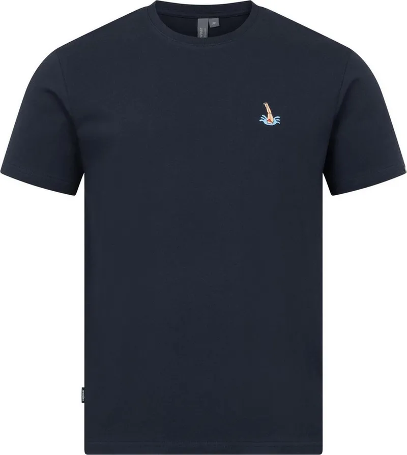 ragwear ragwear T-Shirt Samms A Gots YOUMODO Kurzärmliges Shirt mit Schwimmer-Stickerei, Blau, – Produktbild 1 von 4