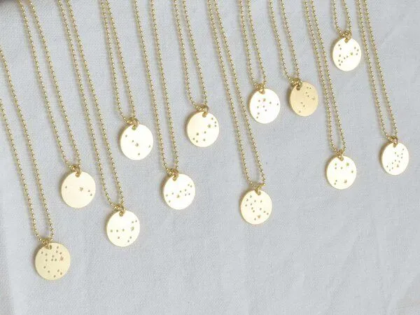 renna deluxe renna deluxe Sternzeichen Kette Gold, Gold, – Produktbild 3 von 8