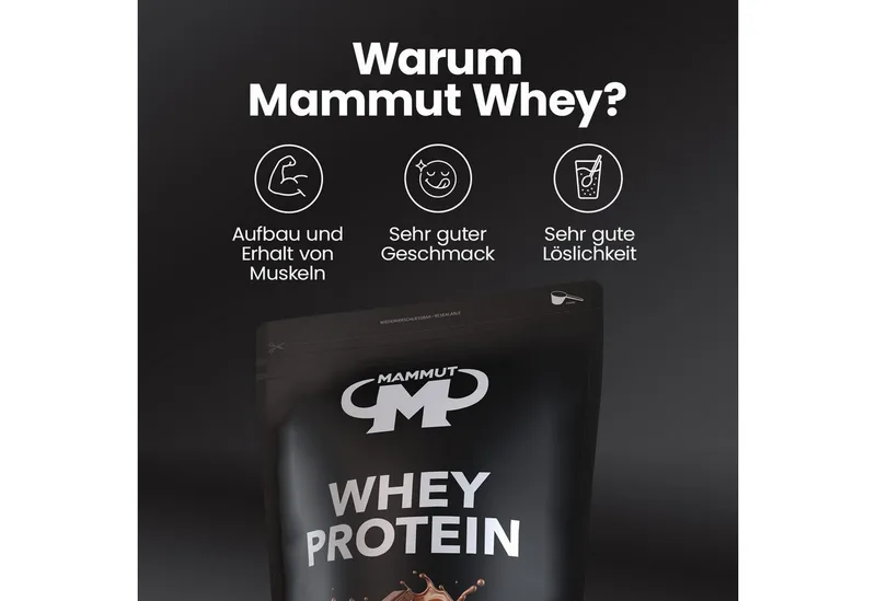 Mammut Nutrition Mammut Nutrition Whey Protein 1000 g Schokolade – Produktbild 5 von 6