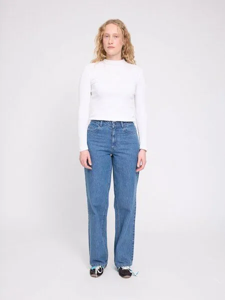 Mazine Mazine Damen Jeans im Wide Leg-Style aus 100% Bio-Baumwolle, Mid blue (blau), – Produktbild 4 von 4