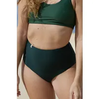 Inaska Inaska Damen vegan Bikini Bottom Reversible Hohe Taille Pure Dark Green/ Moss Green – Produktbild 1 von 1