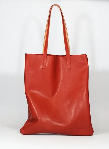 monday market monday market Ledertasche Karl bunt, Rot, – Produktbild 1 von 3