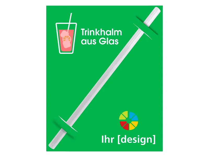 Trinkhalm aus Glas Ø 10 x 230 mm – Produktbild 1 von 1