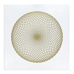 Veskor Cassiopeia Veskor Cassiopeia LOTUS DES LEBENS Heilige Geometrie Linoldruck | 50 × 50 cm | Gold auf Weiß – Produktbild 1 von 1