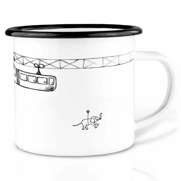 LIGARTI Emailletasse »Tuffi« von LIGARTI | 300 oder 500 ml | handveredelt in Deutschland | Cup, Kaffeetasse, Emaillebecher, Camping Becher – Produktbild 1 von 1