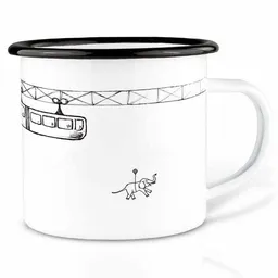 LIGARTI Emailletasse »Tuffi« von LIGARTI | 300 oder 500 ml | handveredelt in Deutschland | Cup, Kaffeetasse, Emaillebecher, Camping Becher – Produktbild 1 von 1