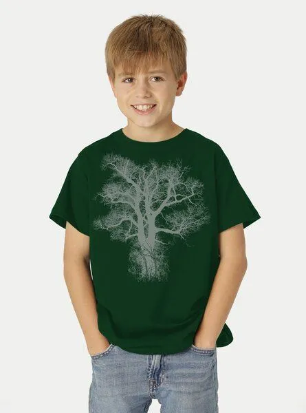 Peaces.bio - handbedruckte Biomode Peaces.bio - handbedruckte Biomode Bio-Kinder T-Shirt Chestnut, Flaschengrün, – Produktbild 2 von 2
