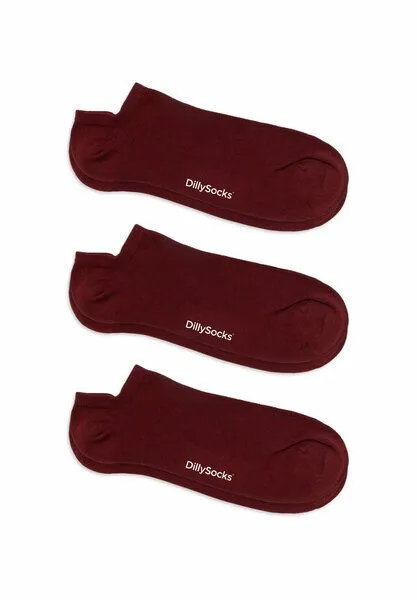 DillySocks DillySocks Sneakersocken „One Color Shorties“, Wine red, – Produktbild 2 von 4