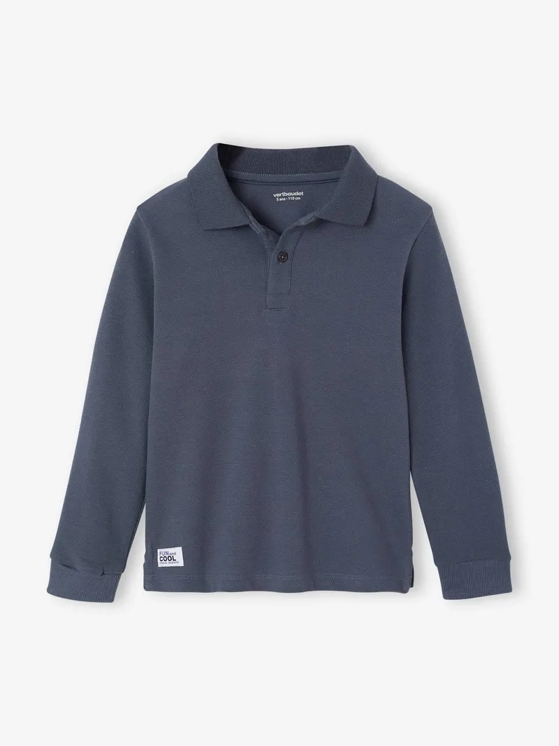 Vertbaudet Jungen Poloshirt personalisierbar, Schieferblau, – Produktbild 3 von 3