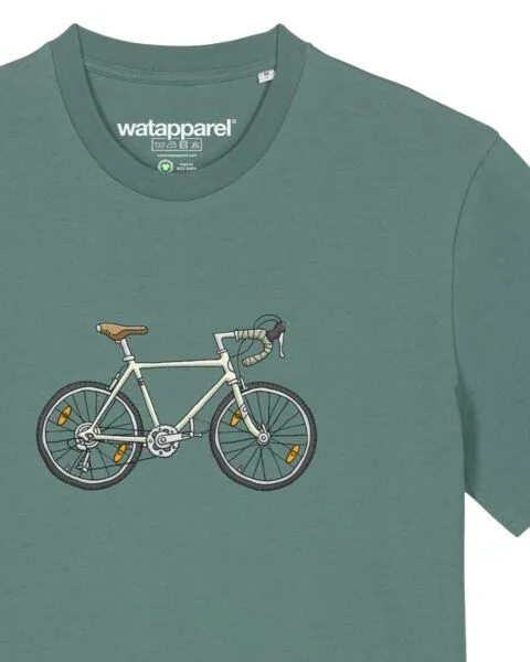 watapparel watapparel T-Shirt Unisex Doodle Bike, Green bay, – Produktbild 3 von 3
