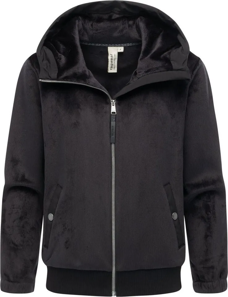 ragwear ragwear Fleecejacke Cousy Short Bonded Übergangsjacke mit kuscheligem Teddyfell-Innenfutter, Schwarz, – Produktbild 5 von 5