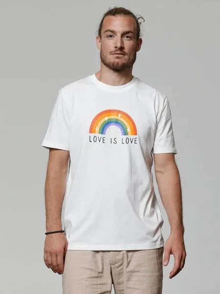watapparel watapparel T-Shirt Unisex Love is Love, Off white, – Produktbild 2 von 4