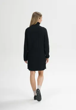 MELA MELA Damen vegan Kleid Aus Rippstrick Mit Rollkragen Von Arunika, Schwarz – Produktbild 1 von 1
