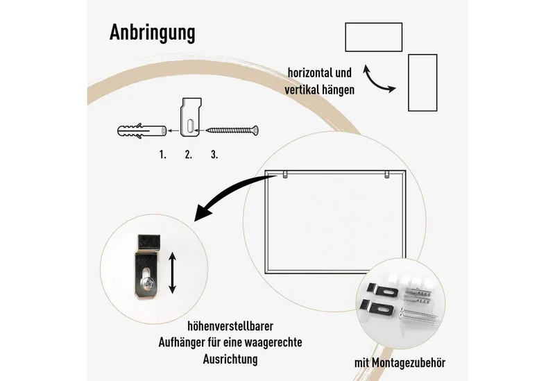 nielsen HOME Wandspiegel Spiegel Oslo, Weiß, – Produktbild 4 von 5