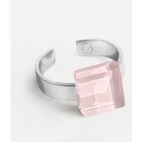 ALEXASCHA ALEXASCHA Geometrischer Ring aus Glas, mini | PUREFORM, Sandrosa, – Produktbild 1 von 1