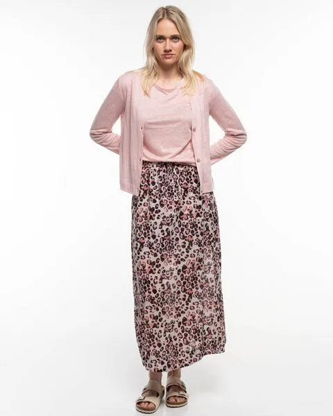 Alma & Lovis Alma & Lovis Eleganter Cardigan aus 100% Leinen-Jersey | Leinen Jersey Jacket, Rose quarz (rose-rosa), – Produktbild 3 von 4