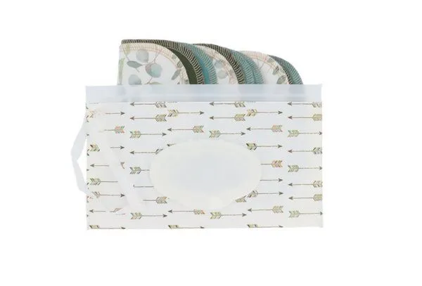 NoWaste Wrapping NoWaste Wrapping Feuchttücher Box waschbar wiederverwendbar Baby ver. Motive, Mintgrün / eukalyptus, – Produktbild 2 von 3