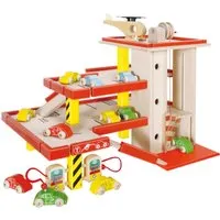Nemmer Nemmer Großes Kinder Parkhaus aus Holz Parkgarage aus Holz mit 3 Etagen – Produktbild 1 von 1
