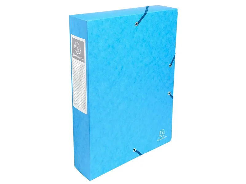 Exacompta 8 Exacompta Archivboxen, Colorspan-Karton, 600 g/m², DIN A4, Gummizug, RB 60 mm, türkis – Produktbild 1 von 1
