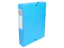 Exacompta 8 Exacompta Archivboxen, Colorspan-Karton, 600 g/m², DIN A4, Gummizug, RB 60 mm, türkis – Produktbild 1 von 1