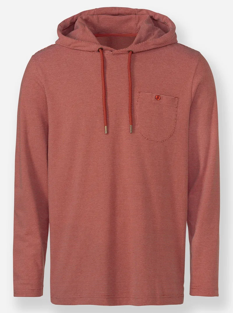 marco donati Langarmshirt rostrot-meliert, Rostrot-meliert, – Produktbild 1 von 2