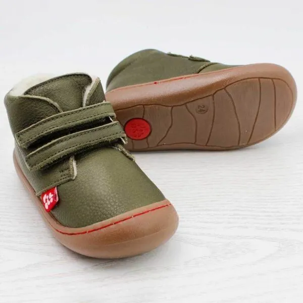 Pololo Pololo Lauflern-Winterschuh "Nino" mit weichem Wollfutter (Bio), Grün, – Produktbild 4 von 4